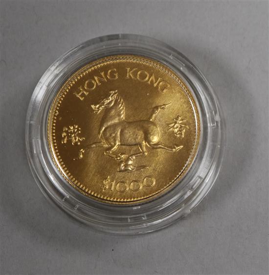 A Royal Mint Hong Kong 22ct gold Lunar Year $1000 coin,